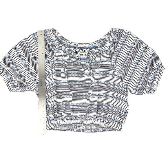 Madewell Jacquard Keyhole Striped Crop Top XS - Picture 6 of 9